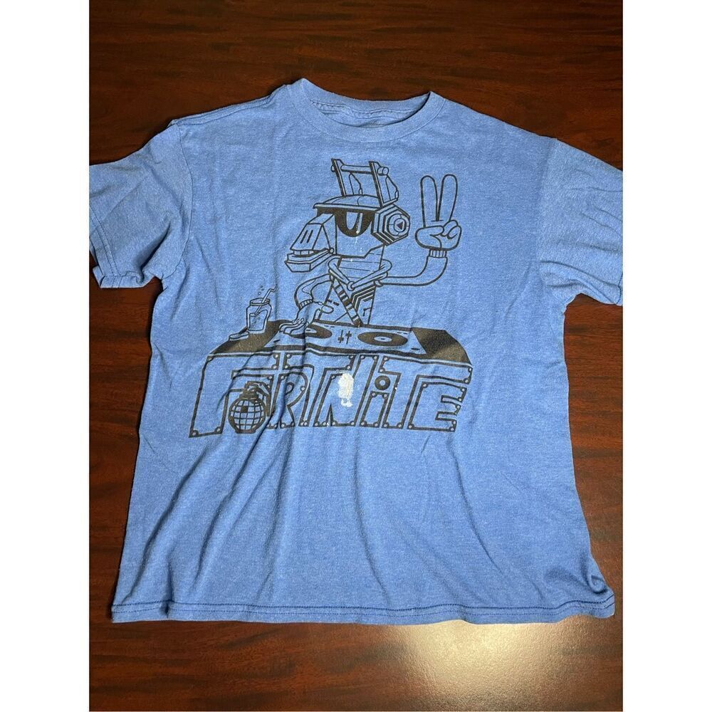 Fortnite Boys Blue Short Sleeve Tee Size Large